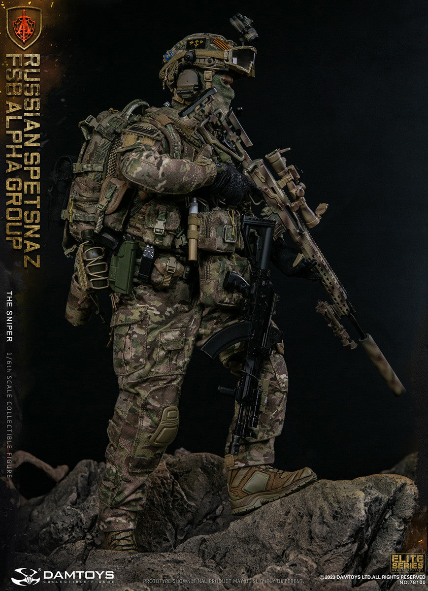 Preventa Figura The Sniper - Russian Spetsnaz FSB Alpha Group marca Damtoys 78100 escala 1/6