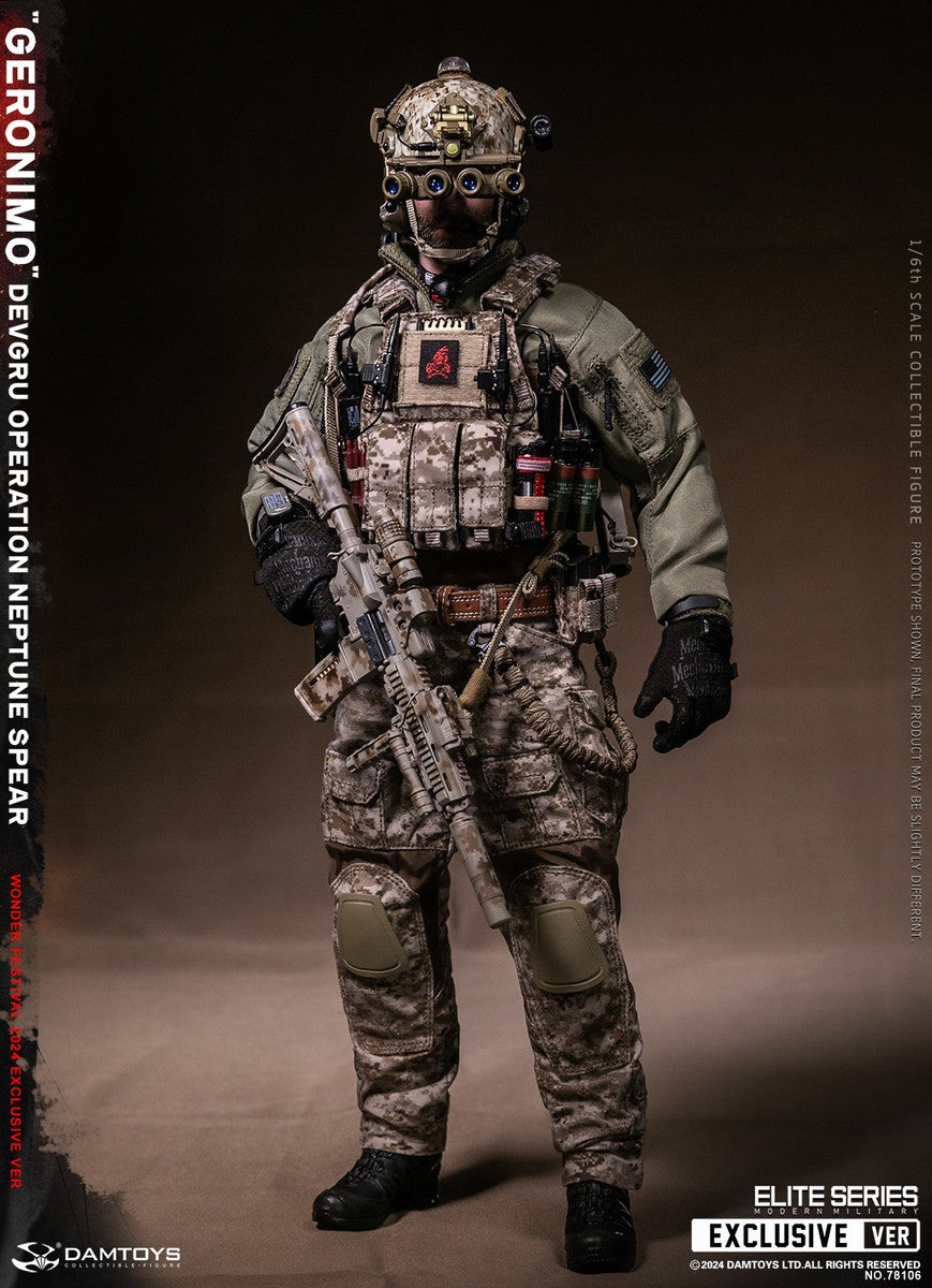 Preventa Figura GERONIMO - DEVGRU Operation Neptune Spear marca DAMTOYS 78106 escala 1/6