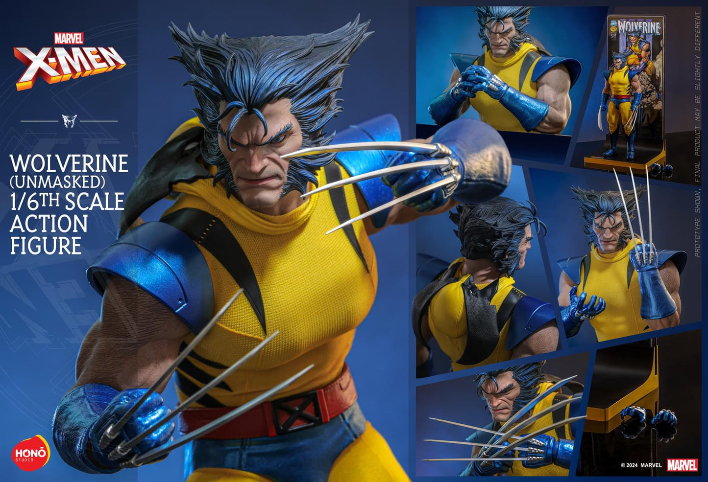 Preventa Figura Wolverine ™ (Unmasked) - X-Men™ marca Hot Toys x Hono Studio HS06 escala 1/6