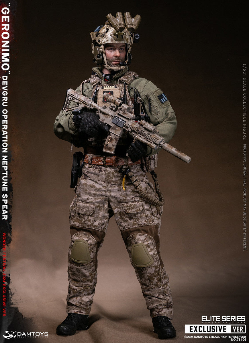 Preventa Figura GERONIMO - DEVGRU Operation Neptune Spear marca DAMTOYS 78106 escala 1/6