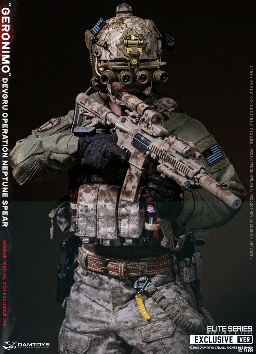 Preventa Figura GERONIMO - DEVGRU Operation Neptune Spear marca DAMTOYS 78106 escala 1/6