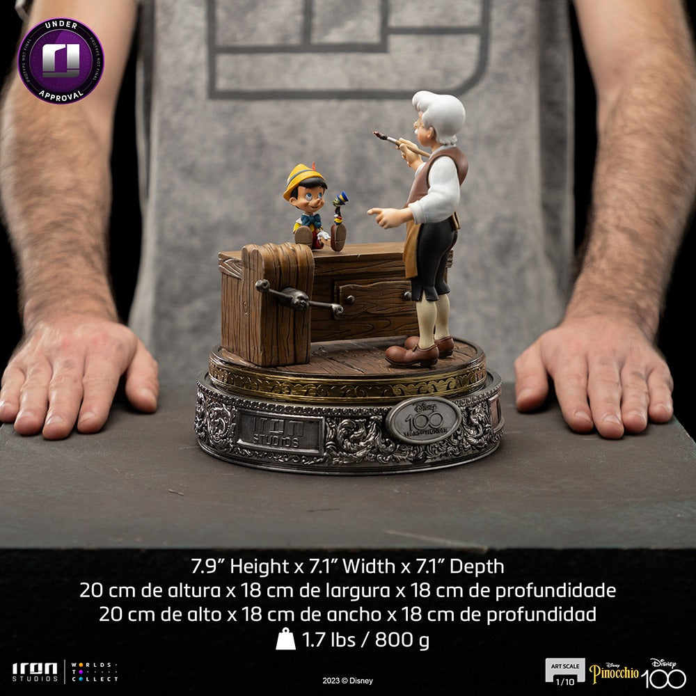 Preventa Estatua Geppetto & Pinocchio - Disney 100th anniversary - Limited Edition marca Iron Studios escala de arte 1/10