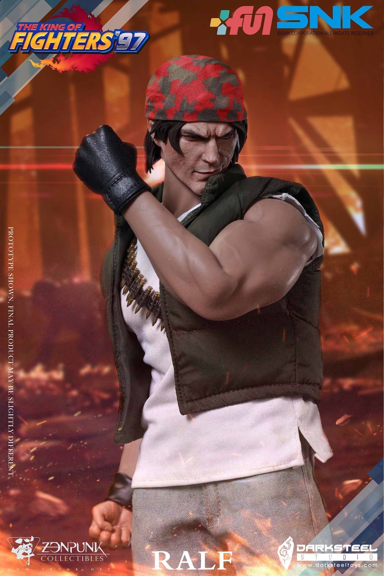 Pedido Figura Ralf Jones - SNK The King of Fighters 97 marca Darksteel Toys x ZenPunk DSA-002 escala 1/6 (BACK ORDER)