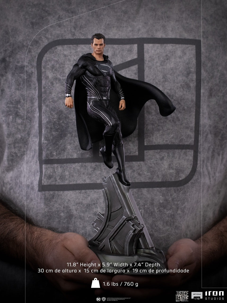 Pedido Estatua Superman (Black Suit) - Zack Snyder’s Justice League marca Iron Studios escala de arte 1/10