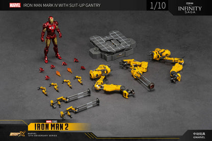 [EN STOCK] Figura Iron Man Mark IV con Suit-Up Gantry - Iron Man 2 marca ZD Toys escala 1/10 (18 cm)