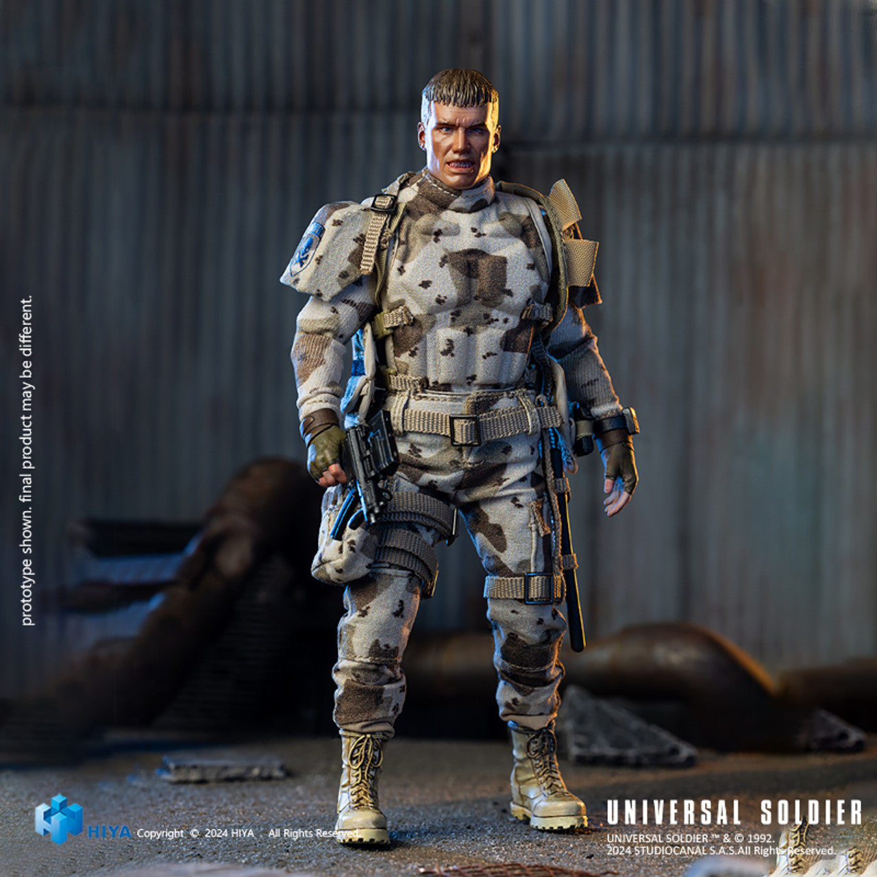 Preventa Figura Andrew Scott (PX Previews Exclusive) - Universal Soldier - Exquisite Super Series marca HIYA ESU0254 escala pequeña 1/12