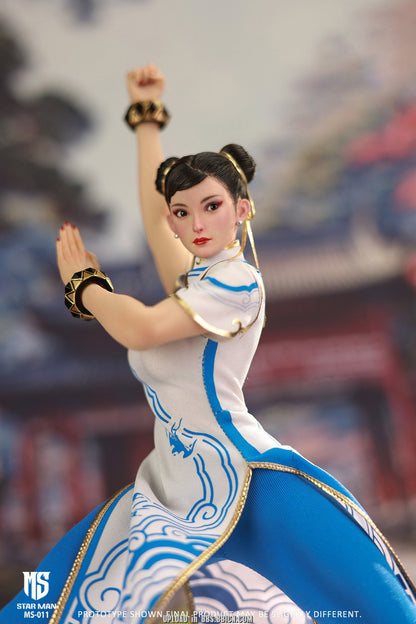 Preventa Figura Fighting Goddess (Blue Cloud White Cheongsam version) marca Star Man MS-011 escala 1/6