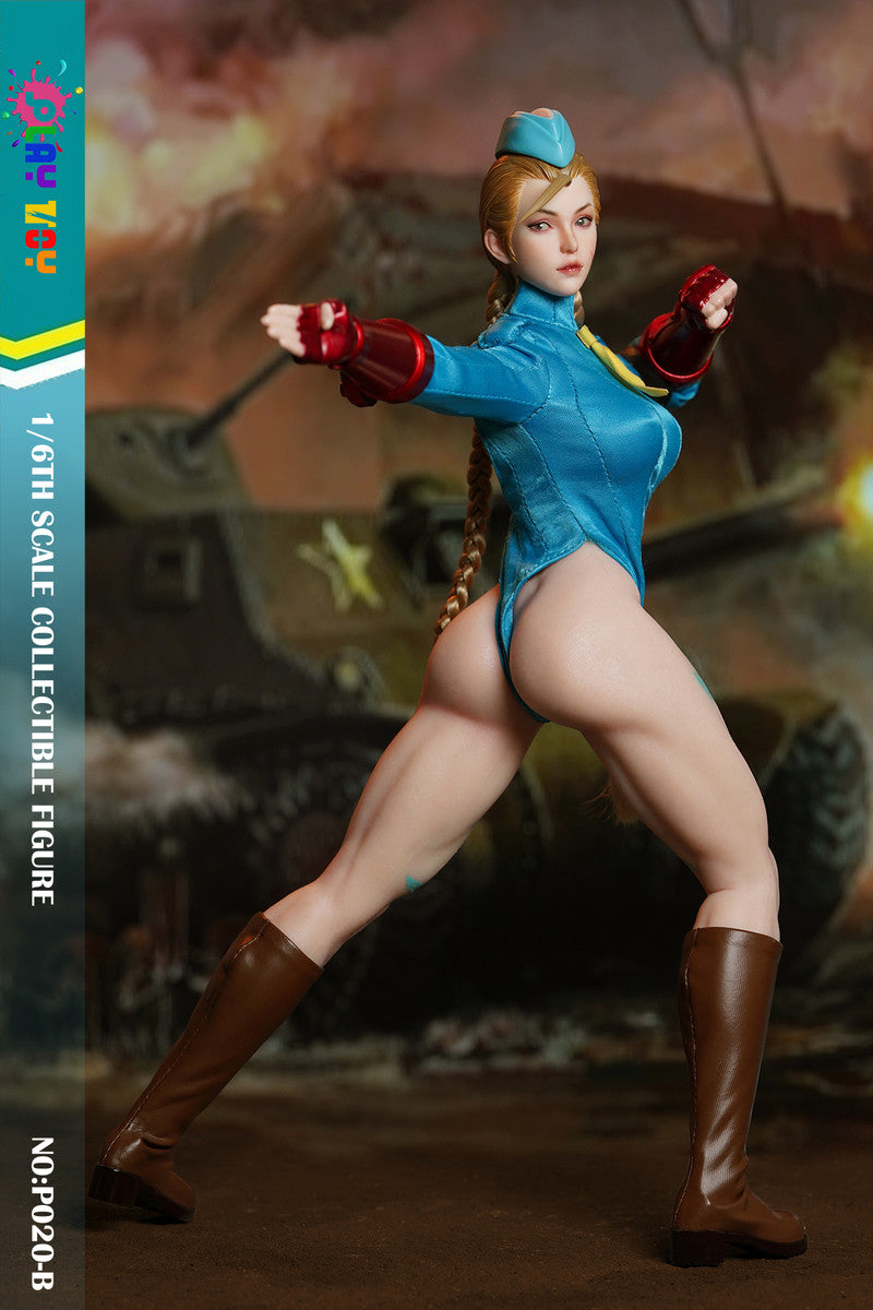 Preventa Figura Female Fighter (Blue) marca Play Toy P020B escala 1/6