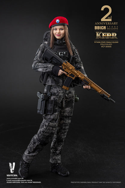 Pedido Figura KERR Python Stripe Female Soldier (Police Black) (Edición Exclusiva - Limitada) marca Verycool VCF-2050S escala 1/6