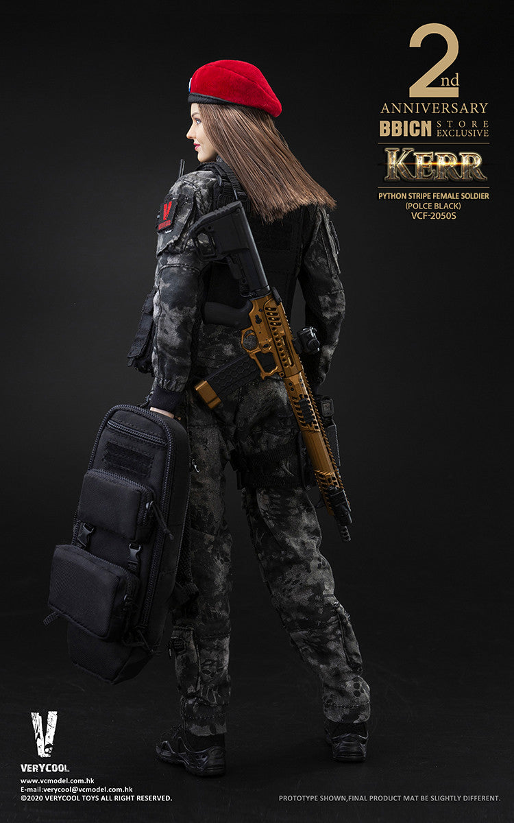 Pedido Figura KERR Python Stripe Female Soldier (Police Black) (Edición Exclusiva - Limitada) marca Verycool VCF-2050S escala 1/6