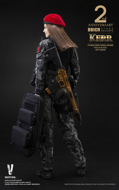 Pedido Figura KERR Python Stripe Female Soldier (Police Black) (Edición Exclusiva - Limitada) marca Verycool VCF-2050S escala 1/6