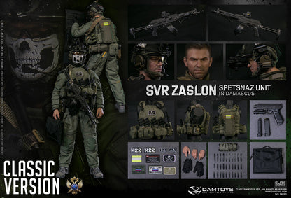 [EN STOCK] Figura SVR Zaslon in Damascus Classic - Russian Spetsnaz Unit marca Damtoys 78093 1/6 escala 1/6