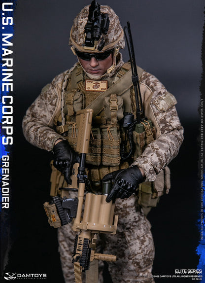 Preventa Figura U.S. Marine Corps Grenadier marca Damtoys 78101 escala 1/6