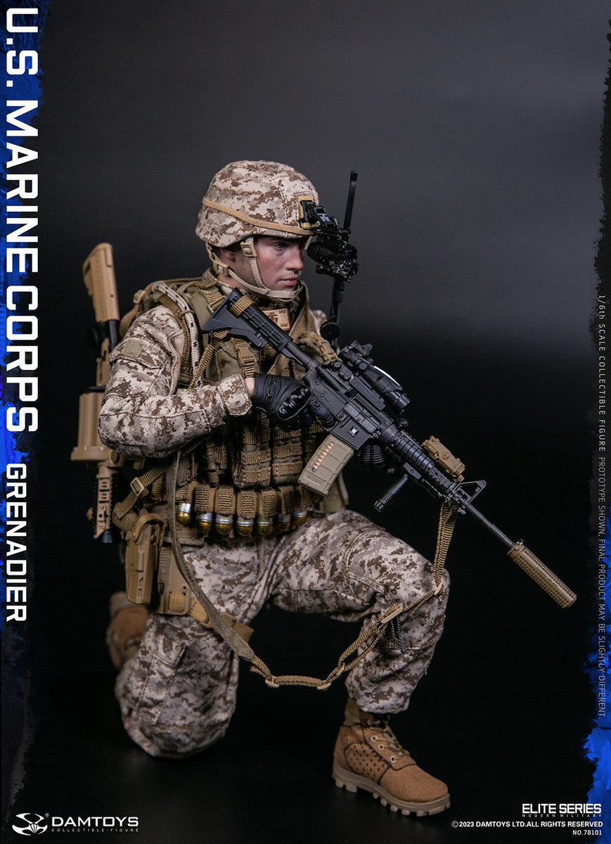 Preventa Figura U.S. Marine Corps Grenadier marca Damtoys 78101 escala 1/6