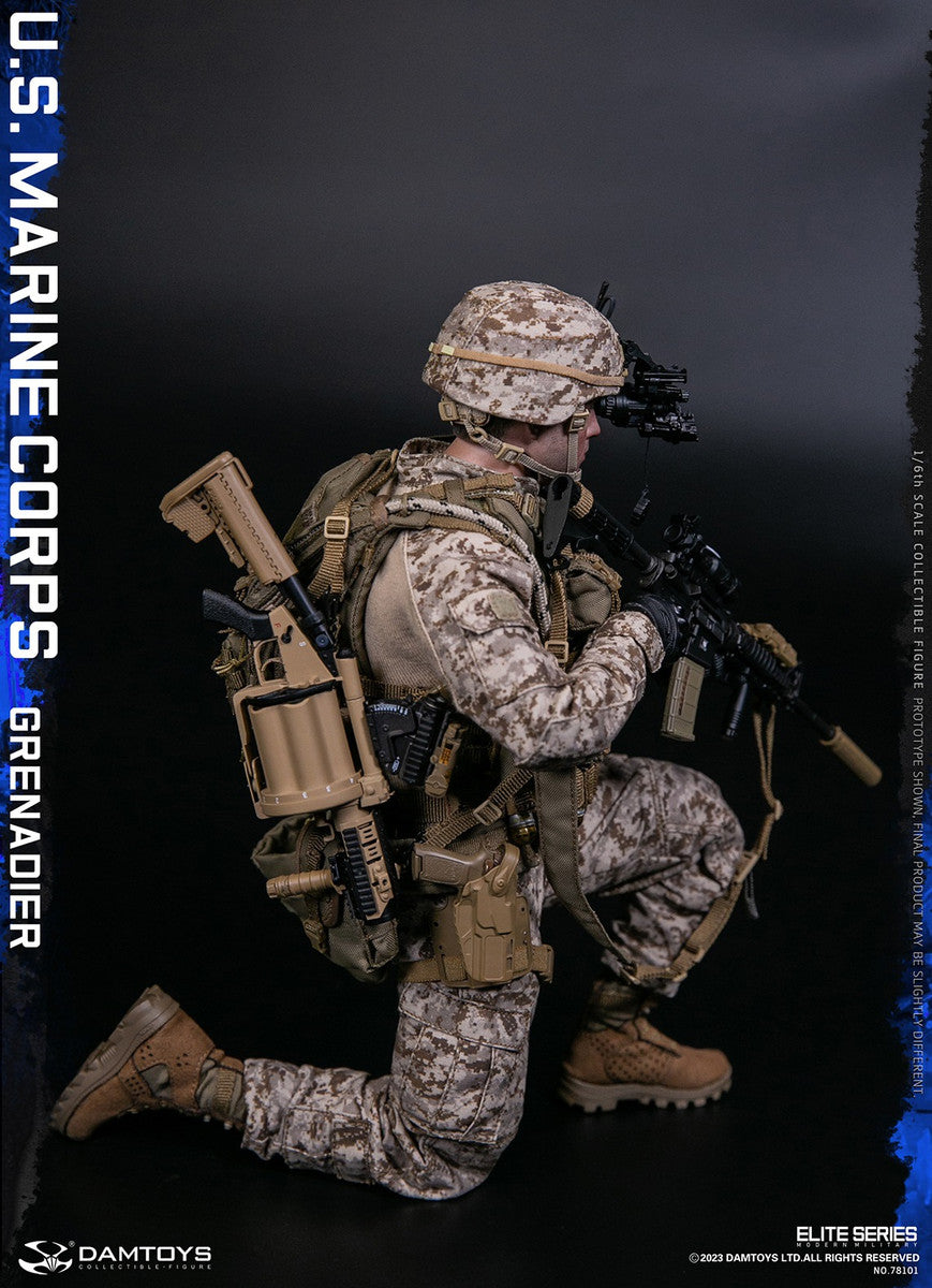 Preventa Figura U.S. Marine Corps Grenadier marca Damtoys 78101 escala 1/6