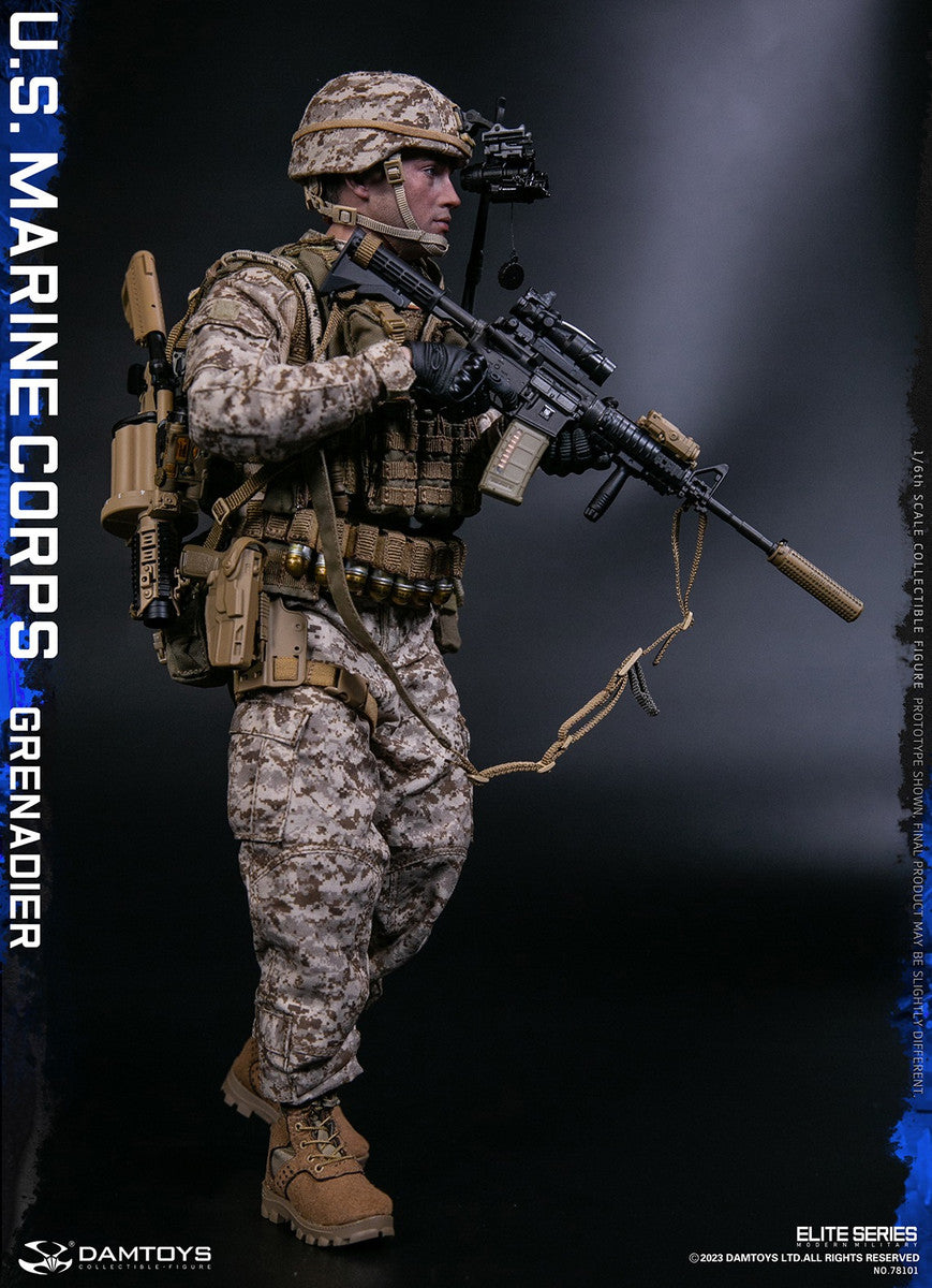 Preventa Figura U.S. Marine Corps Grenadier marca Damtoys 78101 escala 1/6