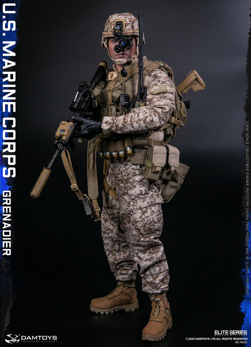 Preventa Figura U.S. Marine Corps Grenadier marca Damtoys 78101 escala 1/6