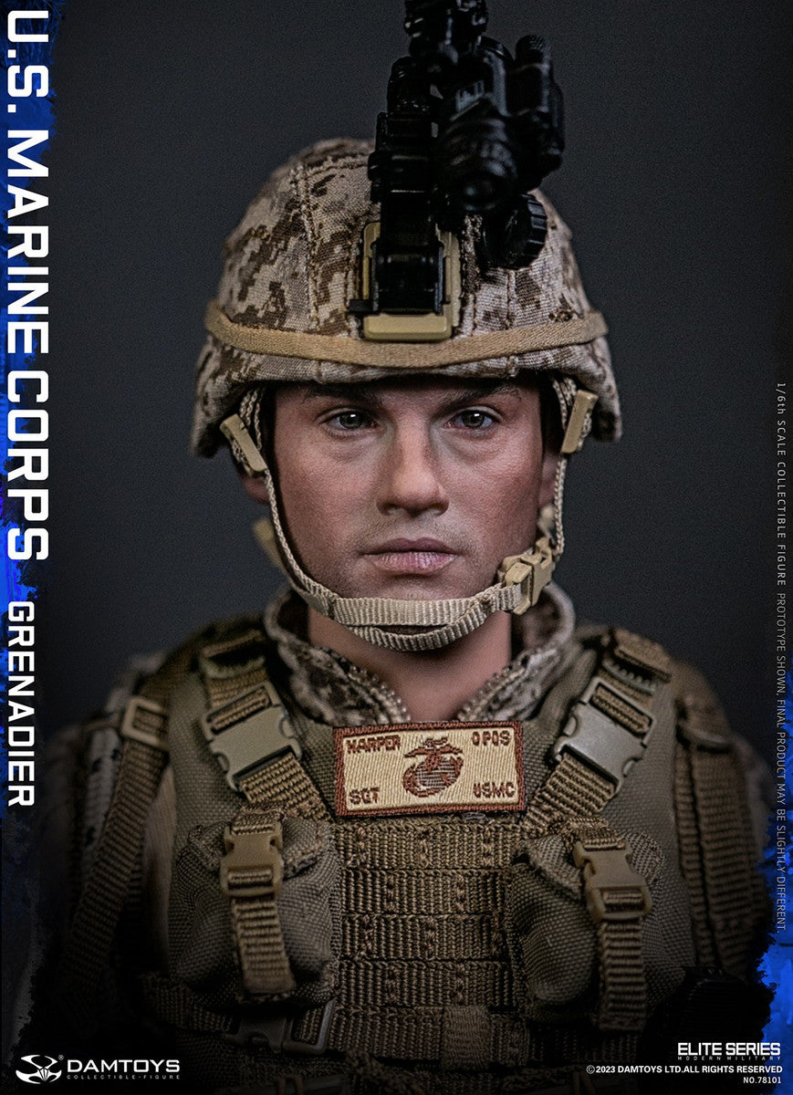 Preventa Figura U.S. Marine Corps Grenadier marca Damtoys 78101 escala 1/6