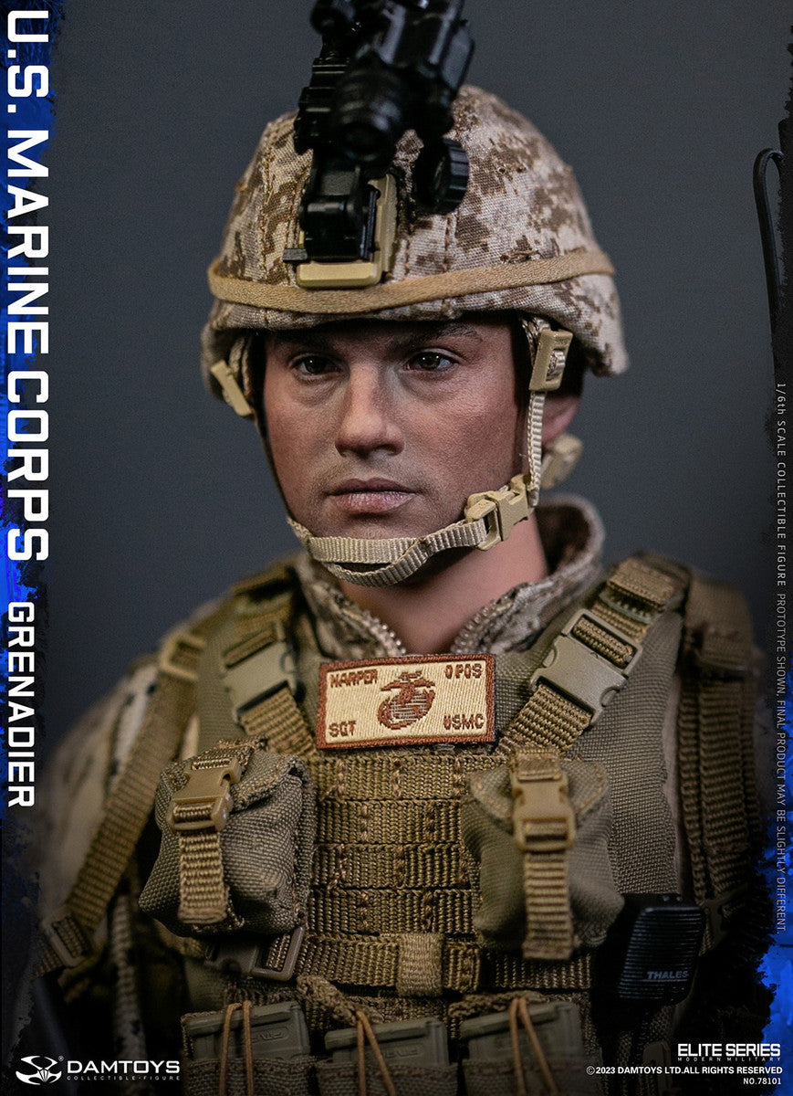 Preventa Figura U.S. Marine Corps Grenadier marca Damtoys 78101 escala 1/6