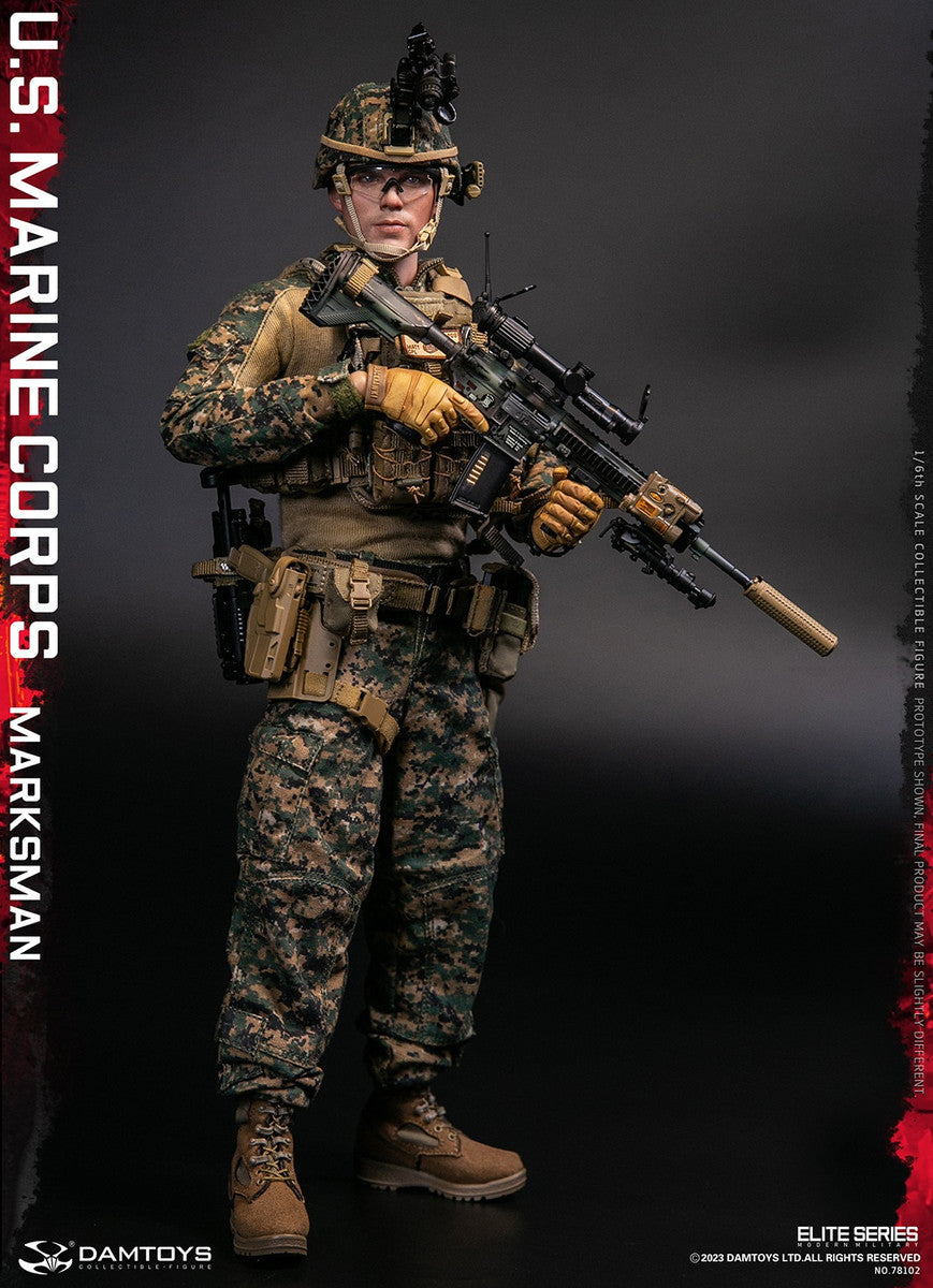 Preventa Figura U.S. Marine Corps Marksman marca Damtoys 78102 escala 1/6