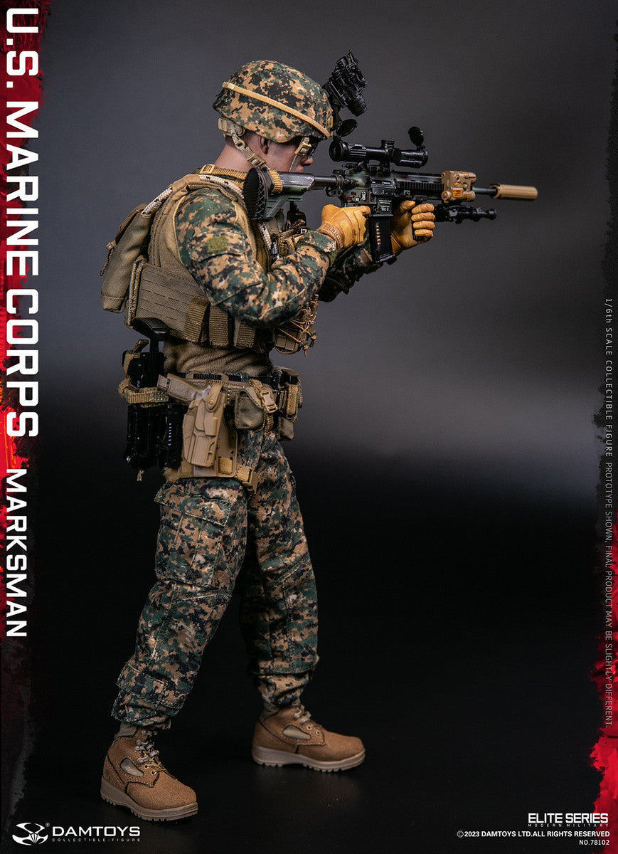 Preventa Figura U.S. Marine Corps Marksman marca Damtoys 78102 escala 1/6