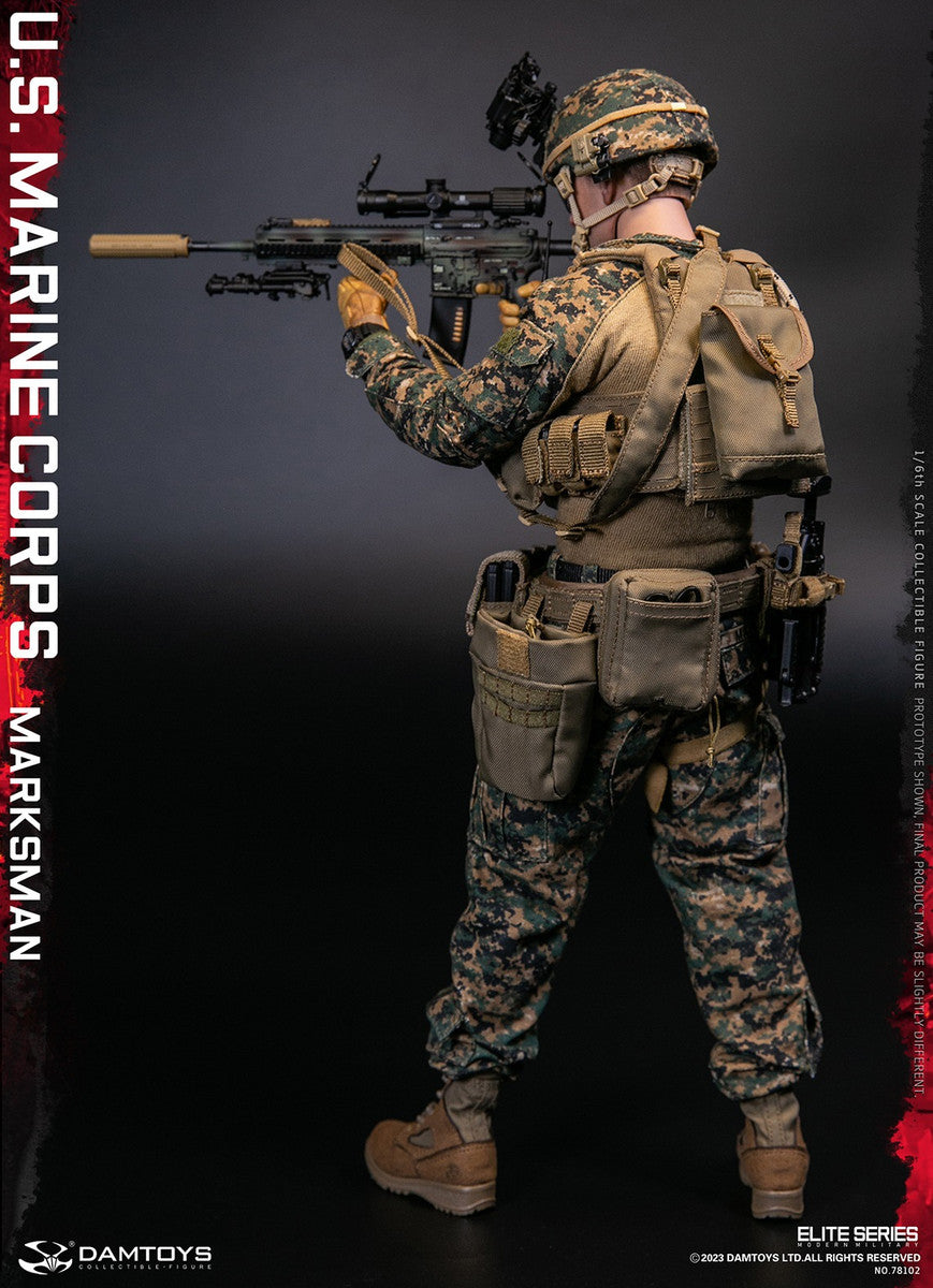 Preventa Figura U.S. Marine Corps Marksman marca Damtoys 78102 escala 1/6