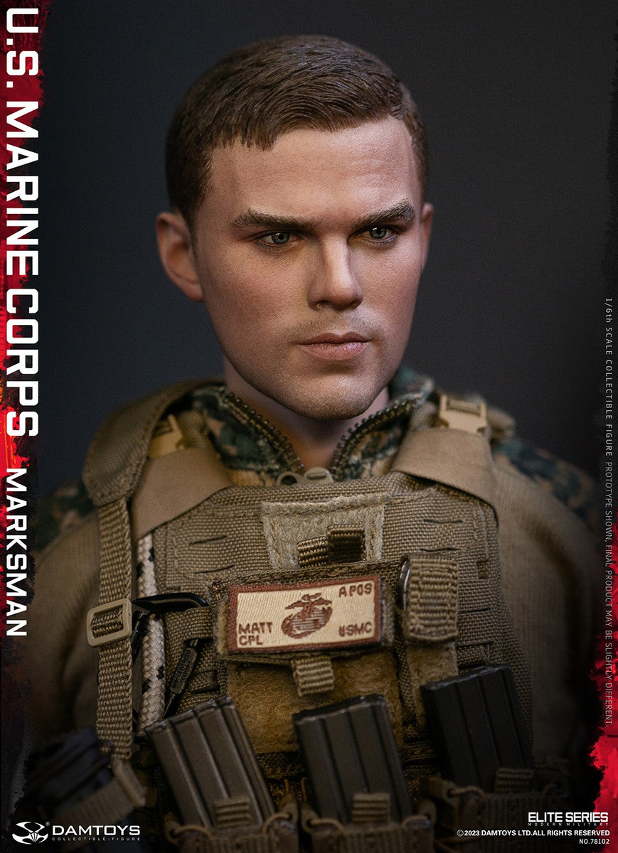 Preventa Figura U.S. Marine Corps Marksman marca Damtoys 78102 escala 1/6