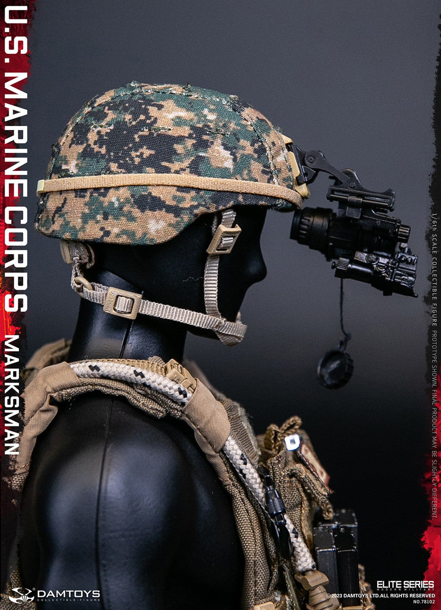 Preventa Figura U.S. Marine Corps Marksman marca Damtoys 78102 escala 1/6