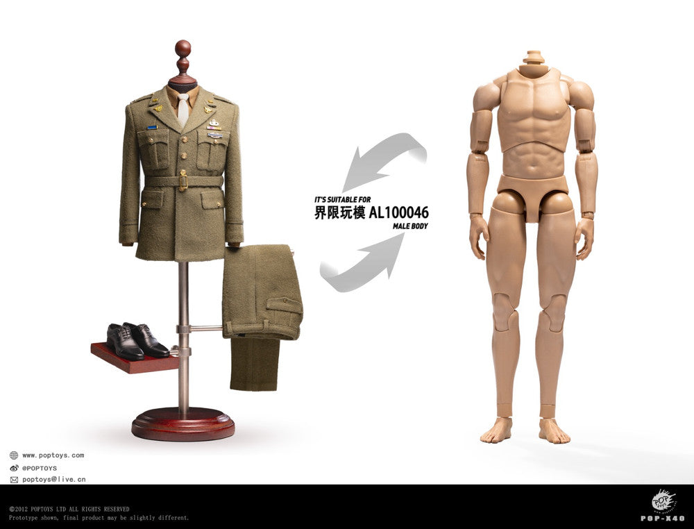 Preventa Traje Uniforme de Capitán / Captain Uniform Suit marca Poptoys X40 escala 1/6