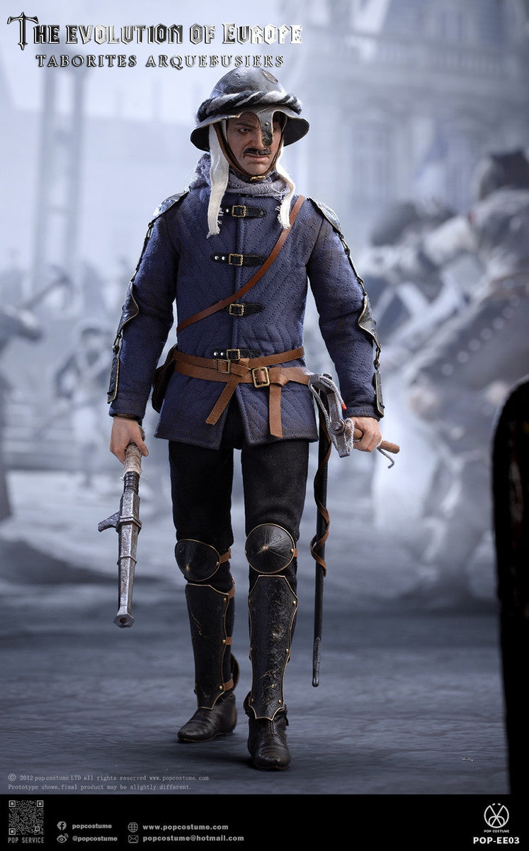 Pedido Figura Taborites Hussite Wars 1420 Arquebusiers- The Evolution of Europe marca POP Costume EE03 escala 1/6