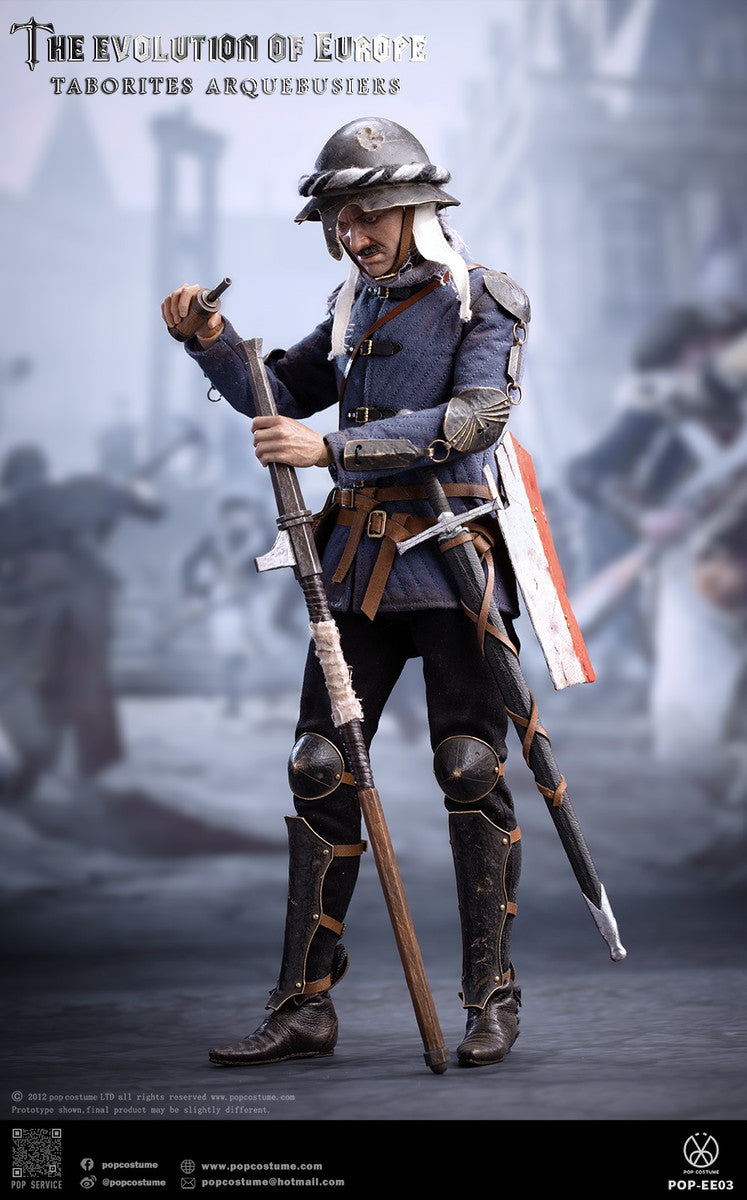 Pedido Figura Taborites Hussite Wars 1420 Arquebusiers- The Evolution of Europe marca POP Costume EE03 escala 1/6