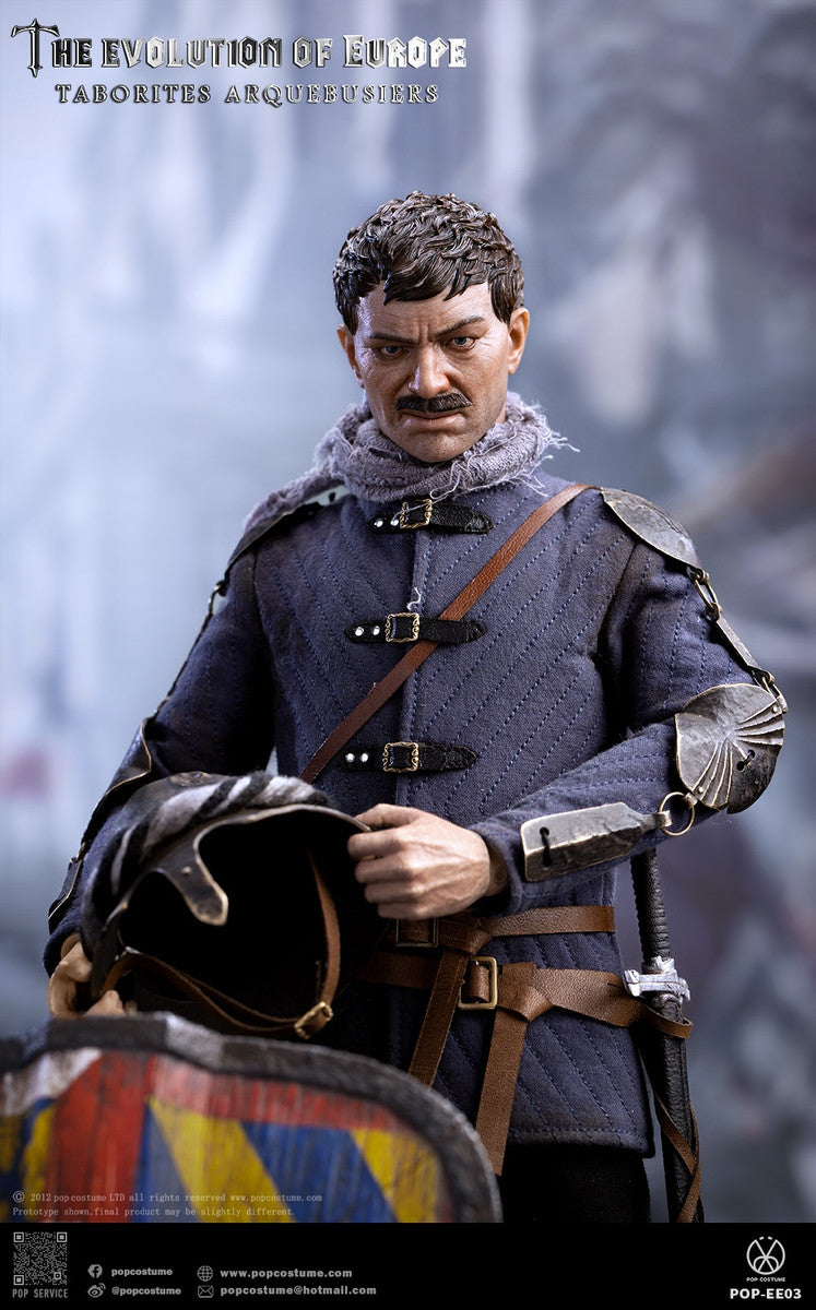 Pedido Figura Taborites Hussite Wars 1420 Arquebusiers- The Evolution of Europe marca POP Costume EE03 escala 1/6