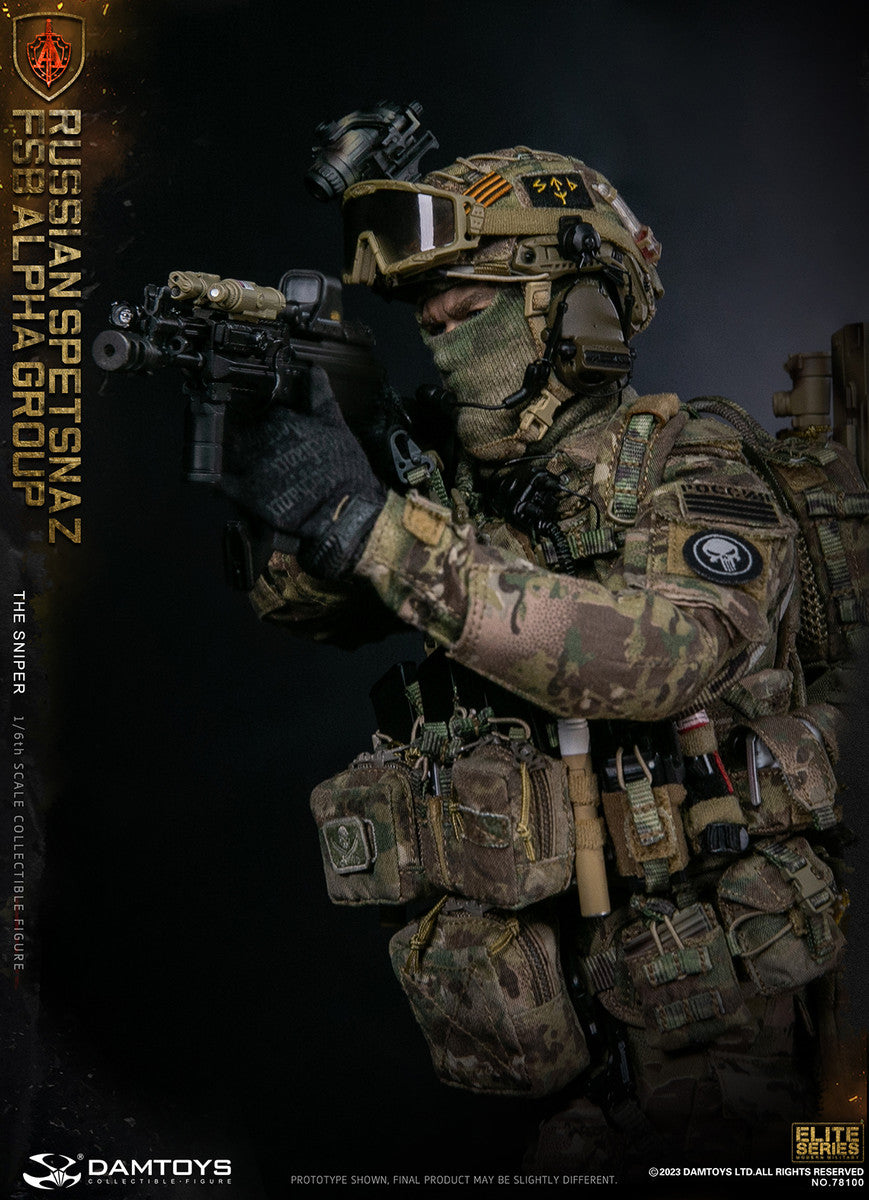 Preventa Figura The Sniper - Russian Spetsnaz FSB Alpha Group marca Damtoys 78100 escala 1/6