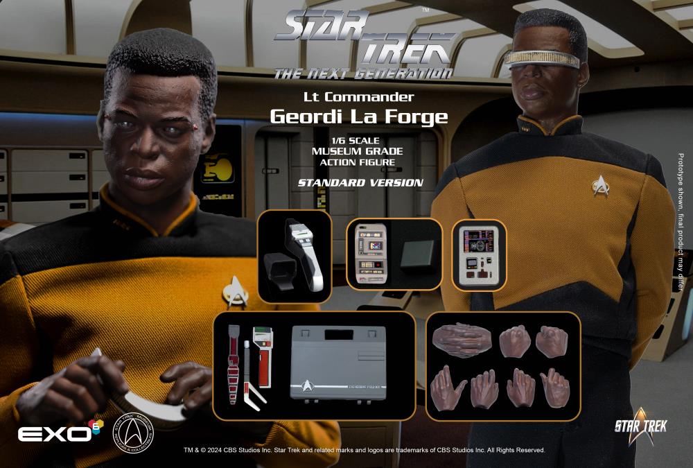 Pedido Figura Lt. Commander Geordi La Forge (Standard version) - Star Trek: The Next Generation marca EXO-6 EXO-01-018S escala 1/6