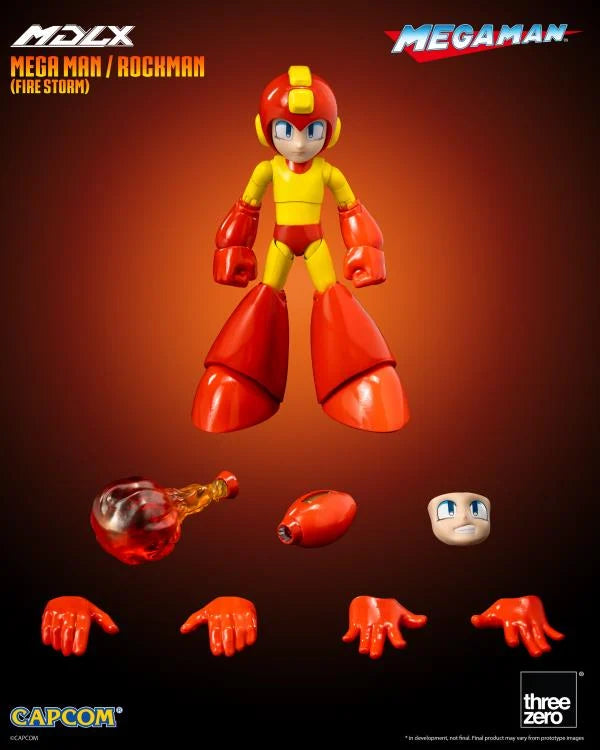 Preventa Figura MDLX Mega Man / Rockman (Fire Storm version) (Exclusive) marca Threezero 3Z0574 escala pequeña 1/12