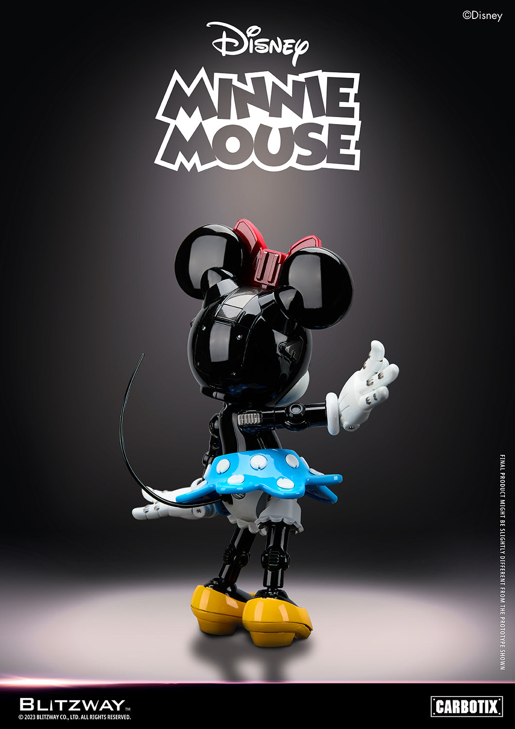 Preventa Figura Minnie Mouse (DIECAST) - Disney Carbotix Series marca Blitzway BW-CA-10505 (18.2 cm)