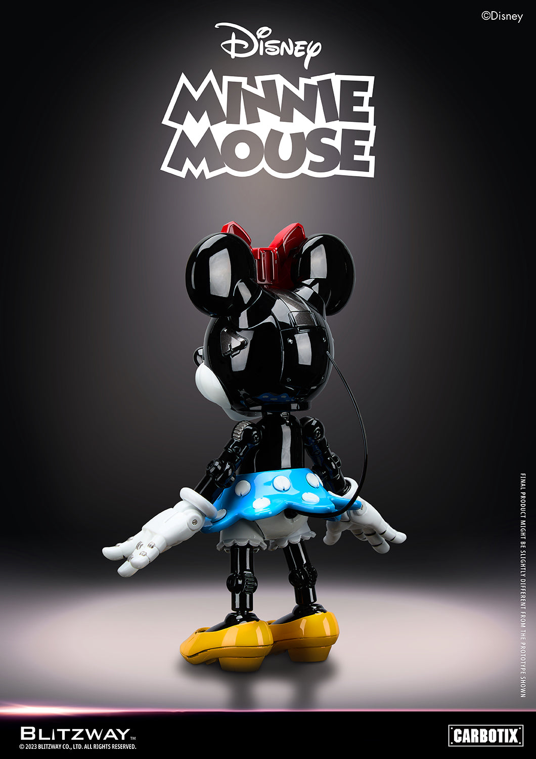 Preventa Figura Minnie Mouse (DIECAST) - Disney Carbotix Series marca Blitzway BW-CA-10505 (18.2 cm)