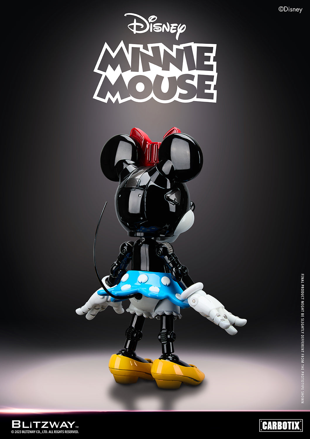 Preventa Figura Minnie Mouse (DIECAST) - Disney Carbotix Series marca Blitzway BW-CA-10505 (18.2 cm)