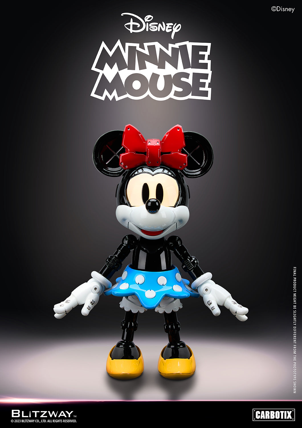 Preventa Figura Minnie Mouse (DIECAST) - Disney Carbotix Series marca Blitzway BW-CA-10505 (18.2 cm)