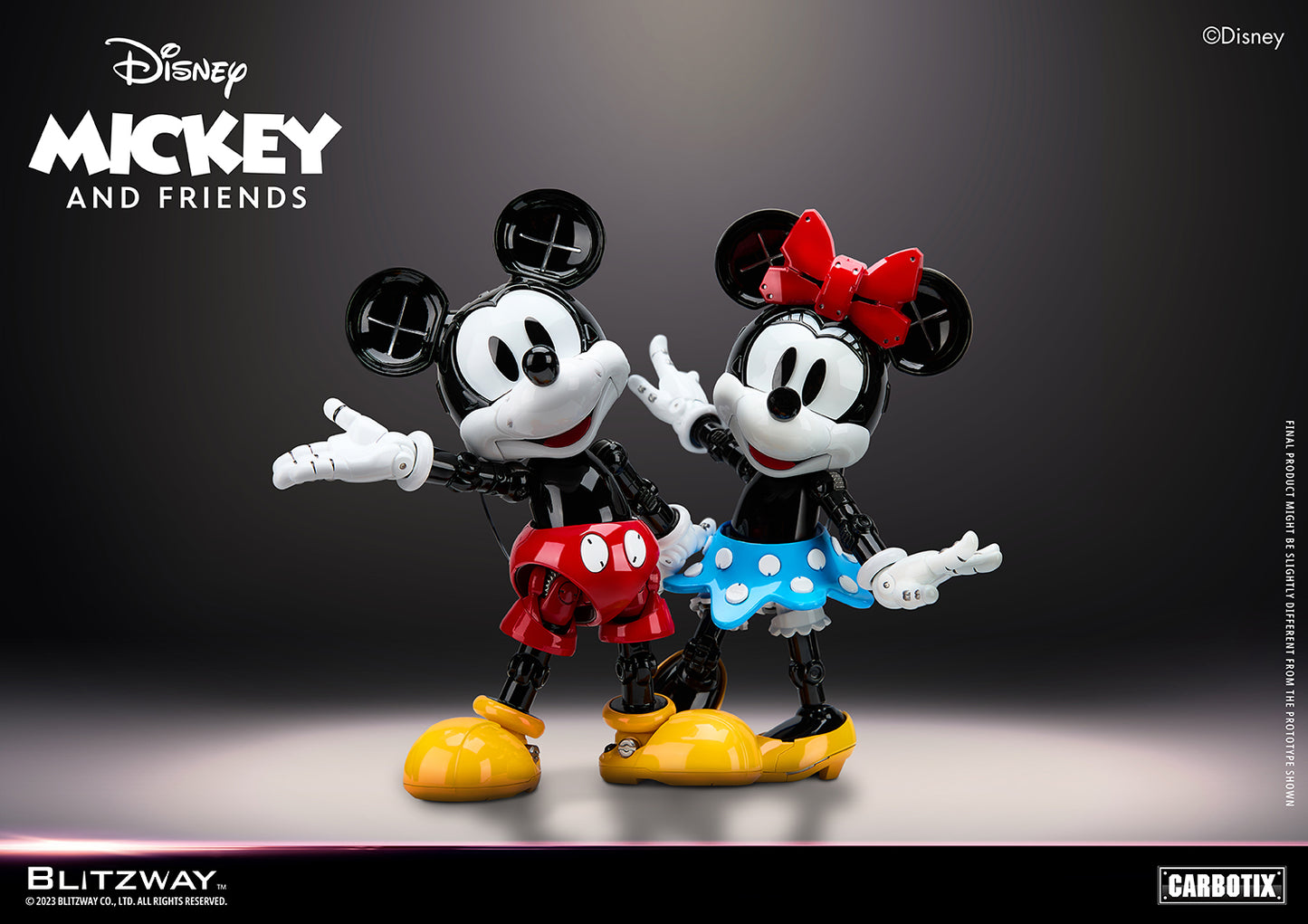 Preventa Figura Minnie Mouse (DIECAST) - Disney Carbotix Series marca Blitzway BW-CA-10505 (18.2 cm)