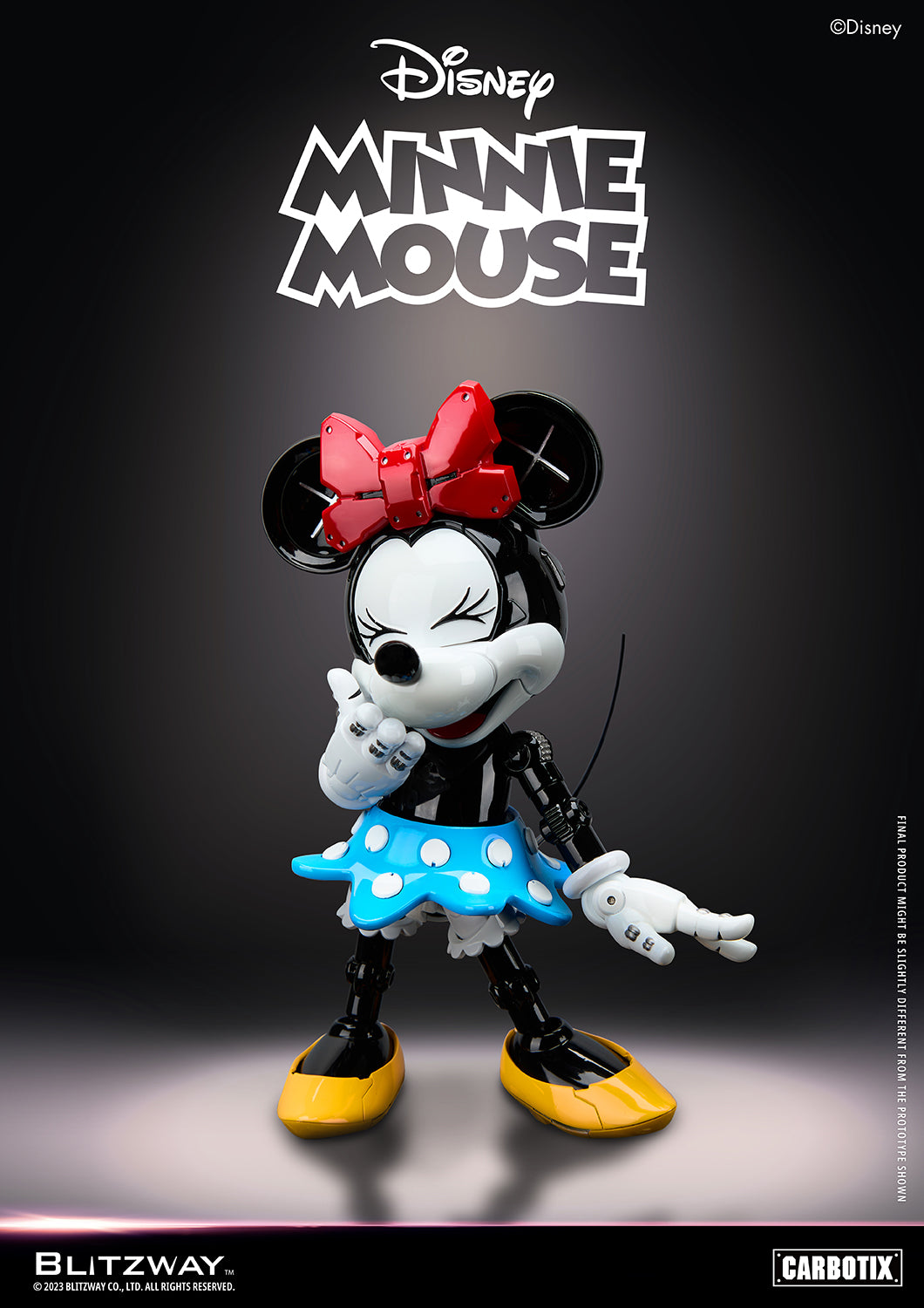 Preventa Figura Minnie Mouse (DIECAST) - Disney Carbotix Series marca Blitzway BW-CA-10505 (18.2 cm)