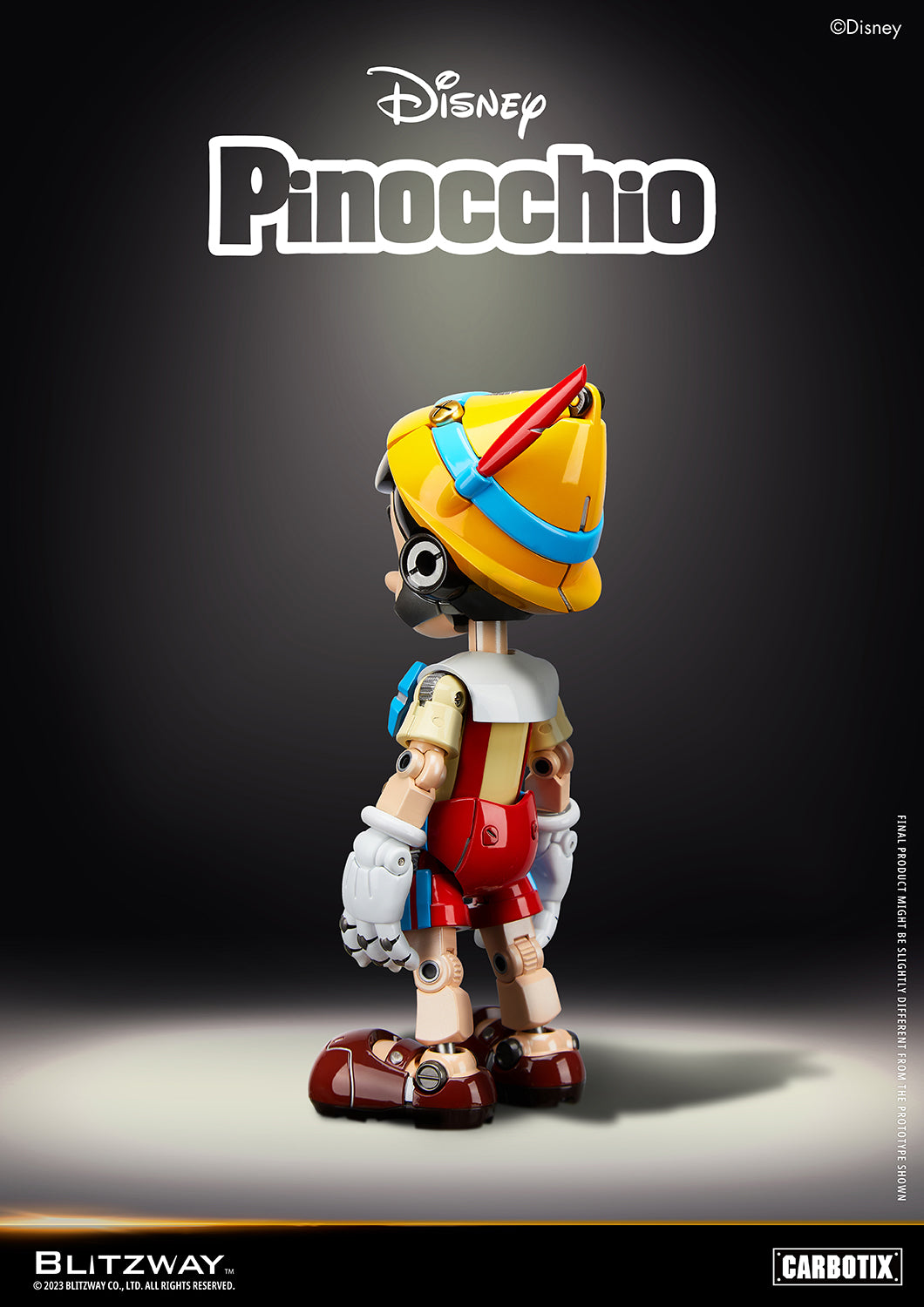 Preventa Figura Pinocchio (DIECAST) - Disney Carbotix Series marca Blitzway BW-CA-10506 (19.5 cm)