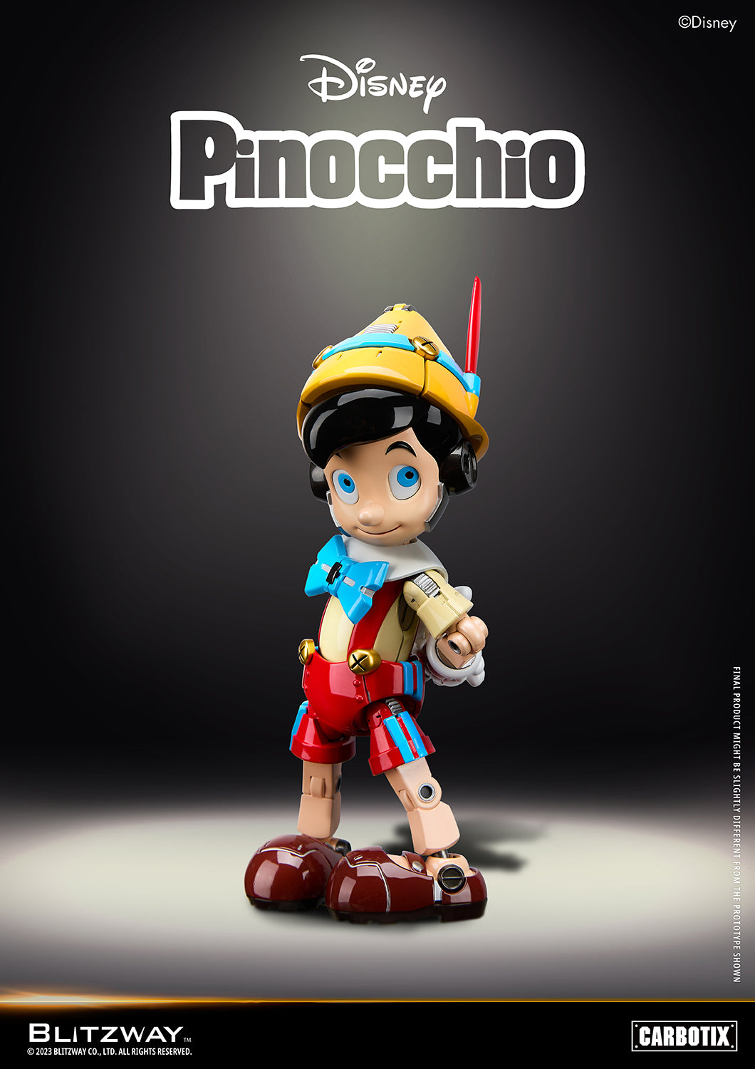 Preventa Figura Pinocchio (DIECAST) - Disney Carbotix Series marca Blitzway BW-CA-10506 (19.5 cm)