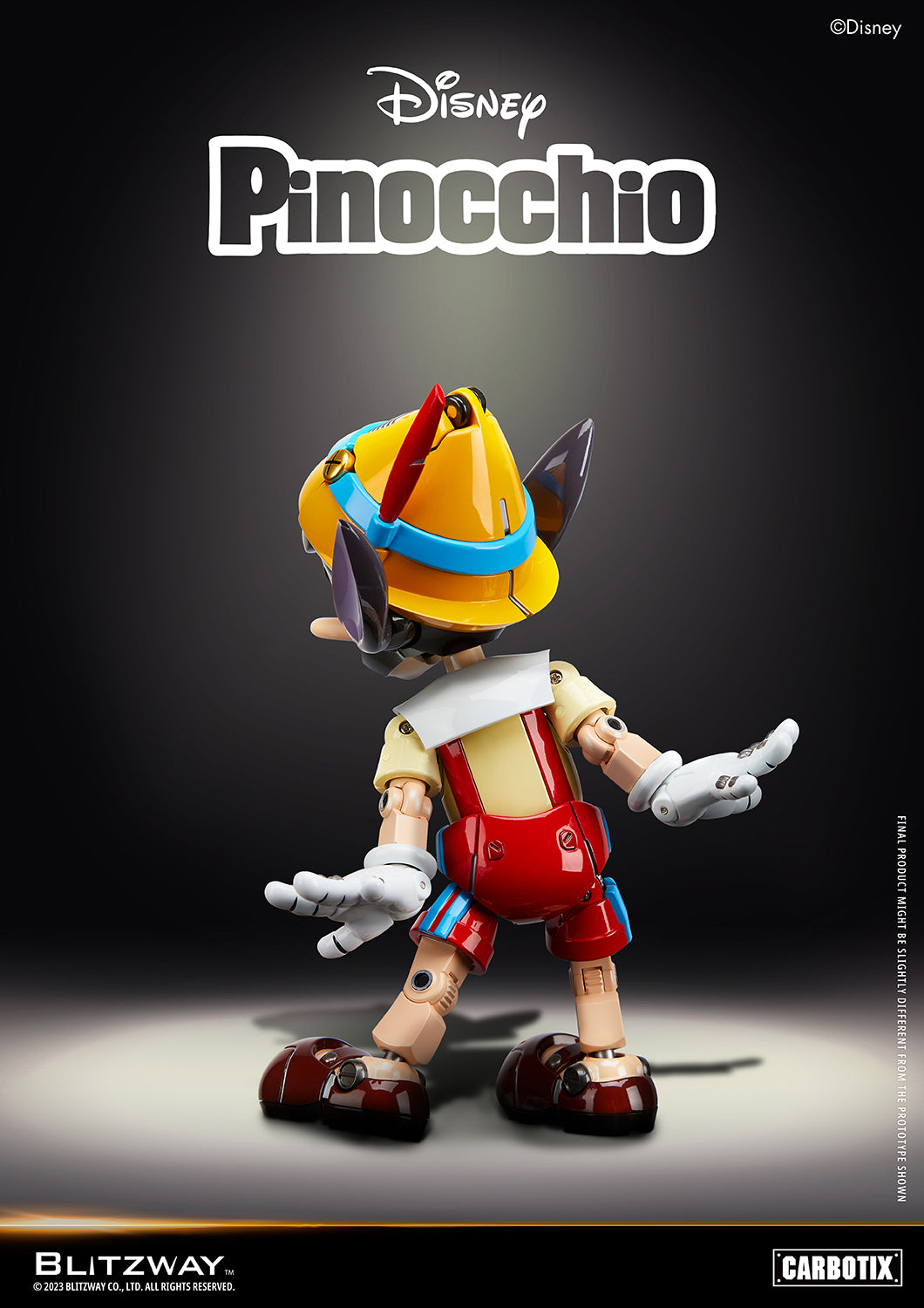 Preventa Figura Pinocchio (DIECAST) - Disney Carbotix Series marca Blitzway BW-CA-10506 (19.5 cm)