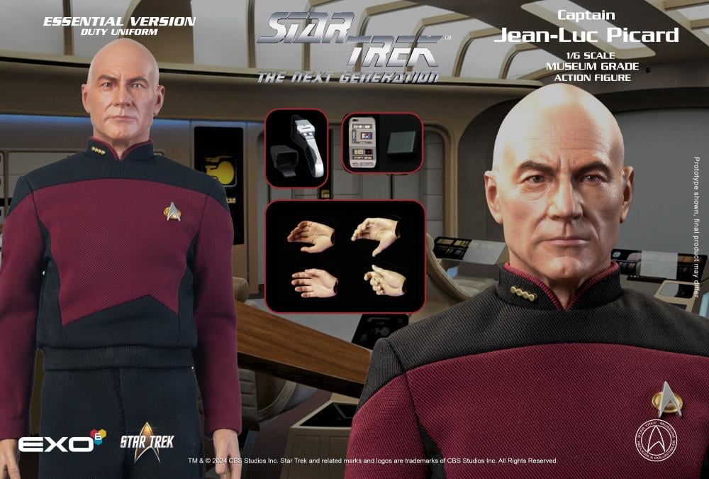 Preventa Figura Captain Jean-Luc Picard (Essential Duty Uniform version) - Star Trek: The Next Generation marca EXO-6 EXO-01-019-EDM escala 1/6