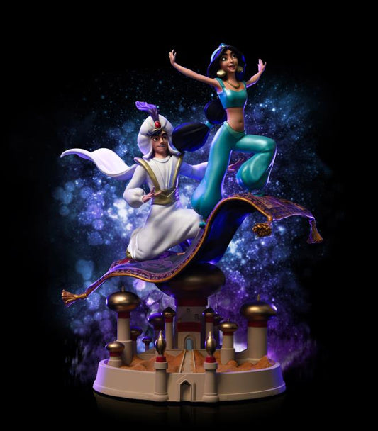 Preventa Estatua Aladdin y Jasmine - Disney Classics (Disney 100th Anniversary) - Limited Edition marca Iron Studios escala de arte 1/10