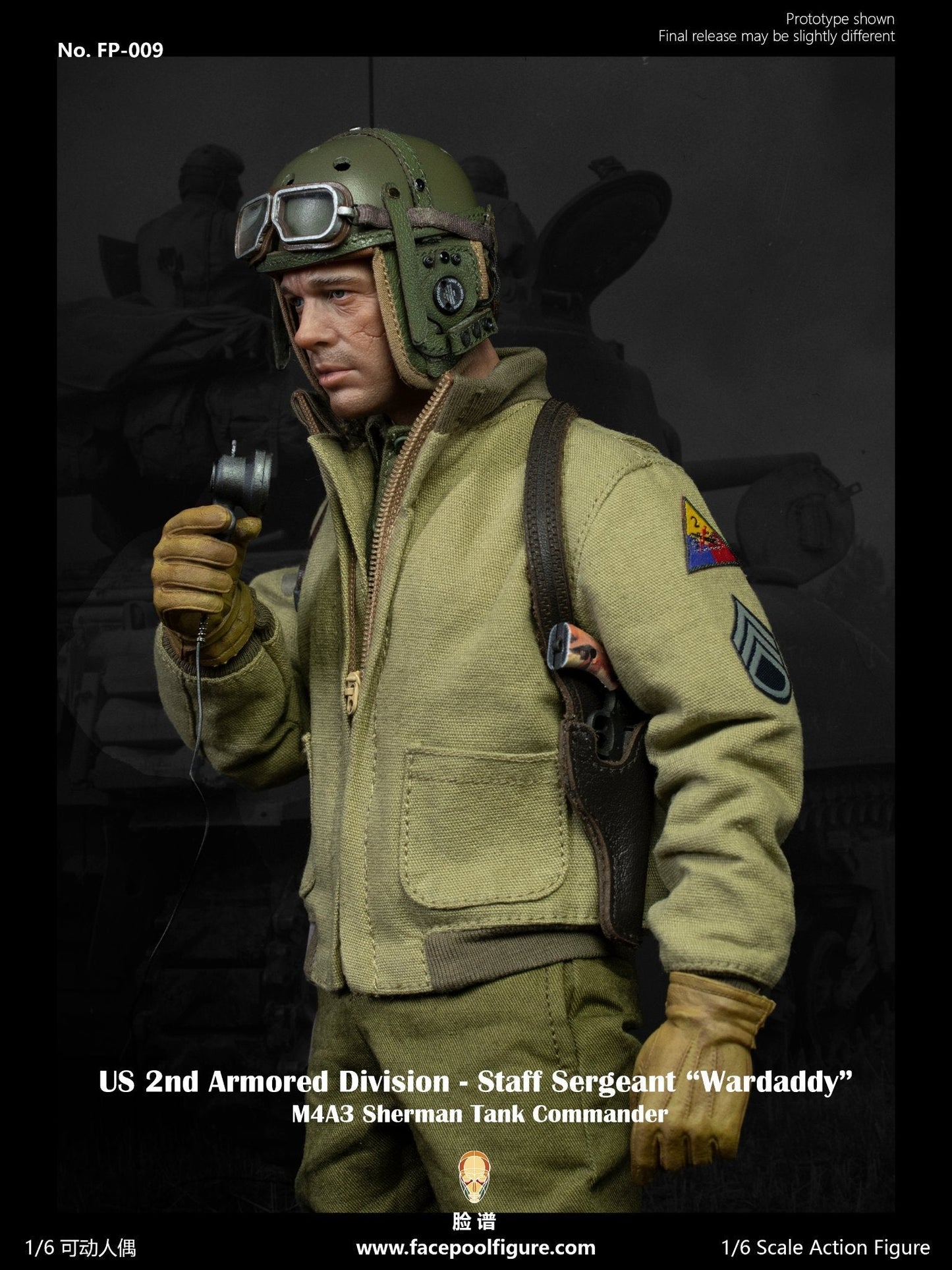 Pedido Figura Staff Sergeant (Special Edition) - US 2nd Armored Division Sherman Tank marca Facepoolfigure FP-009B escala 1/6