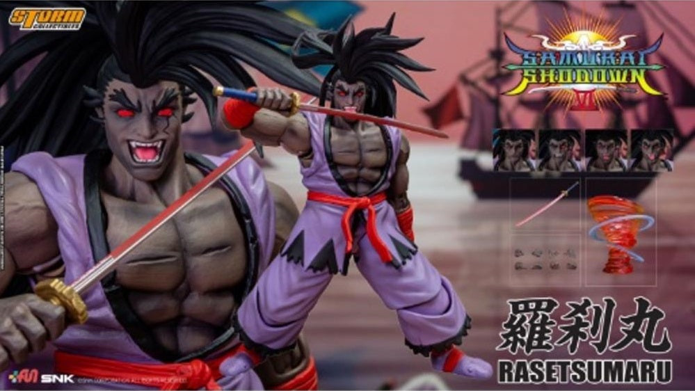 Pedido Figura Rasetsumaru (Purple & Grey version) - Samurai Shodown VI marca Storm Collectibles escala pequeña 1/12