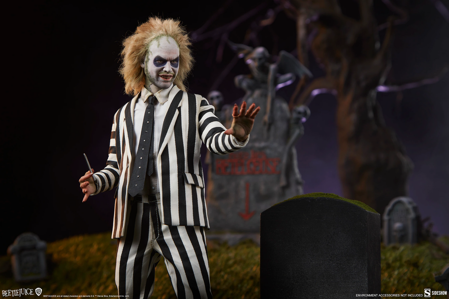 Preventa Figura Beetlejuice (nueva versión) - Beetlejuice (1988) marca Sideshow Collectibles #100490 escala 1/6