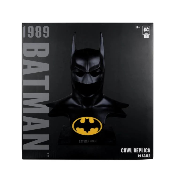 Preventa Cowl / Capucha de Batman - Batman (1989) - Replica marca Mcfarlane Toys escala real 1/1 (62.23 cm)